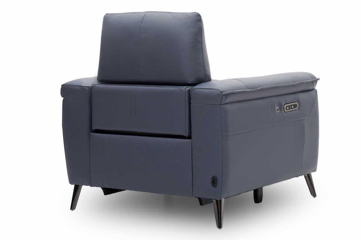 Nirmal Armchair | Power Recliner | Leather | Lavender Grey-6