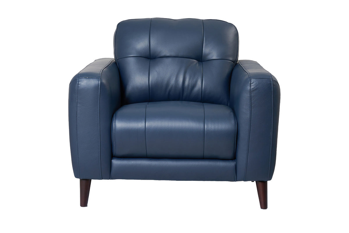 Emmy Armchair | Leather | Blue