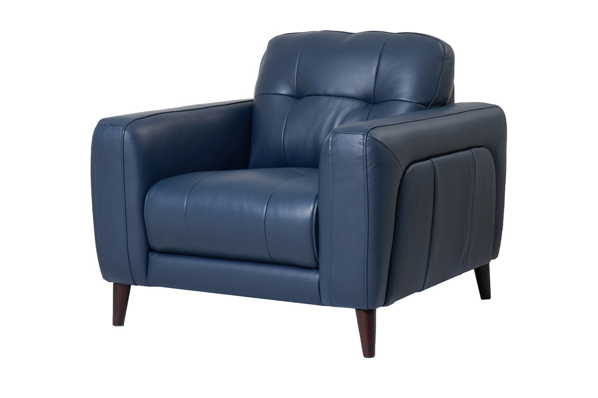 Emmy Armchair | Leather | Blue-2