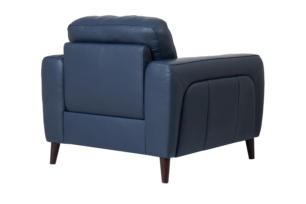 Emmy Armchair | Leather | Blue-4