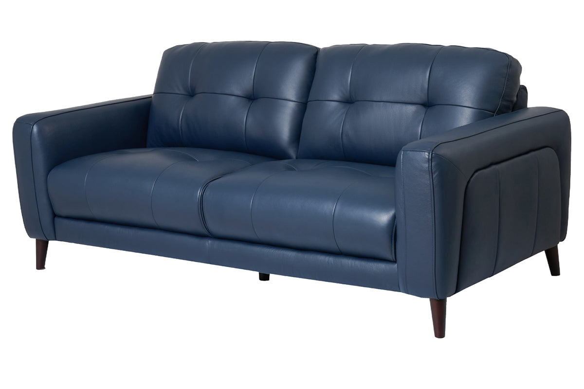 Emmy 2.5 Seater Sofa | Leather | Blue-3