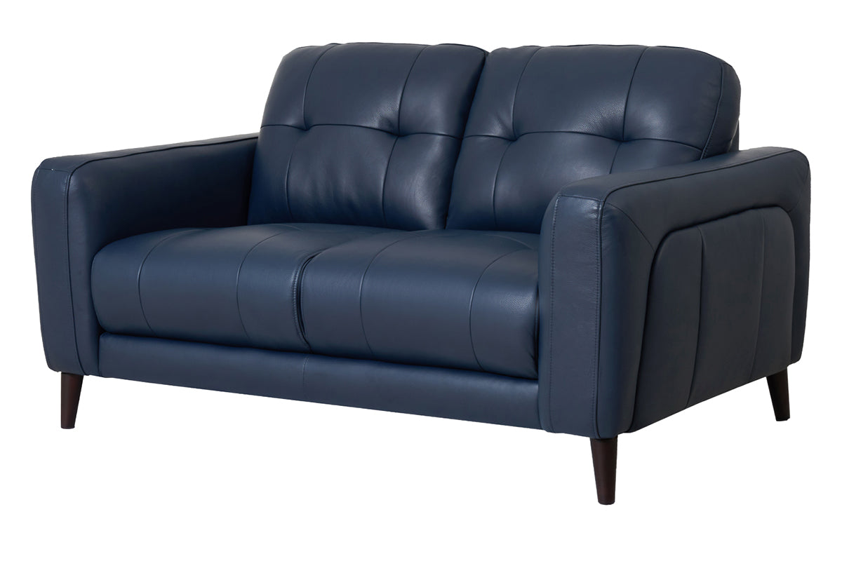 Emmy 2 Seater Sofa | Leather | Blue-2