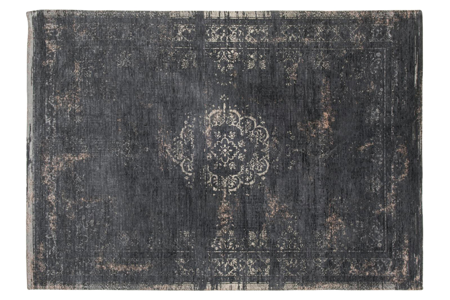 Louis De Poortere | Medallion Eco Rug | Mineral Black | 170 x 240 cm