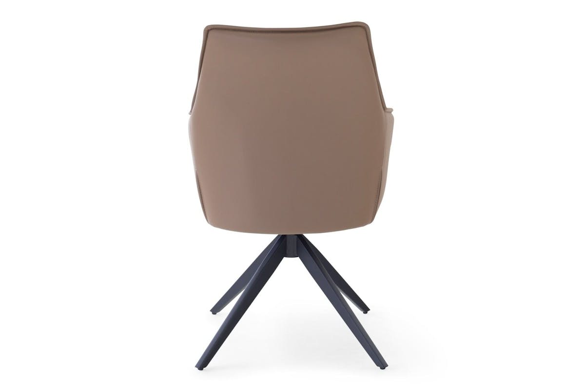Kayleigh Carver Dining Chair | Swivel | Leather | Cappuccino-7