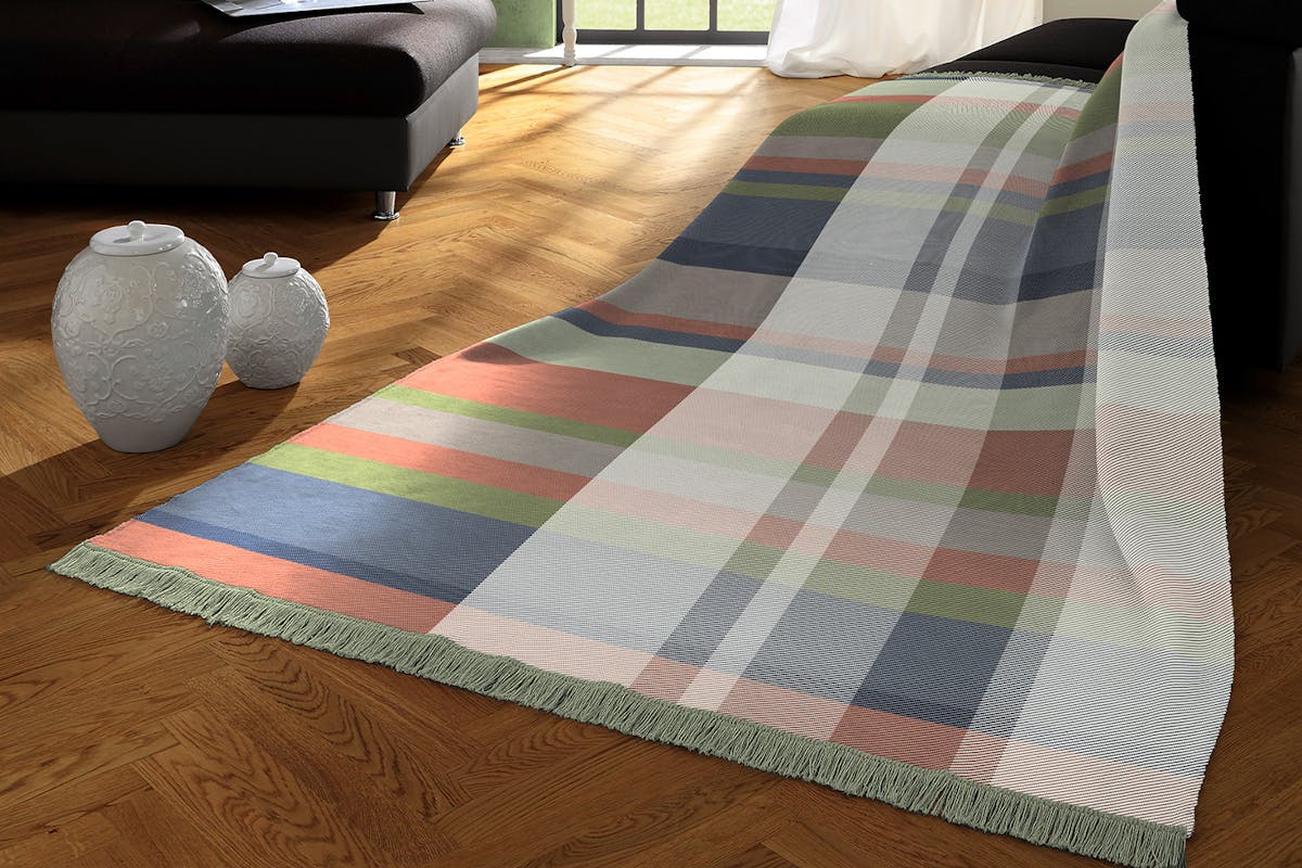 Panel Check Blanket | Multicolour | 140 x 180 cm-2