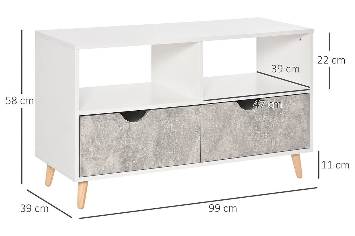 Homcom TV Unit Cabinet | Grey-5