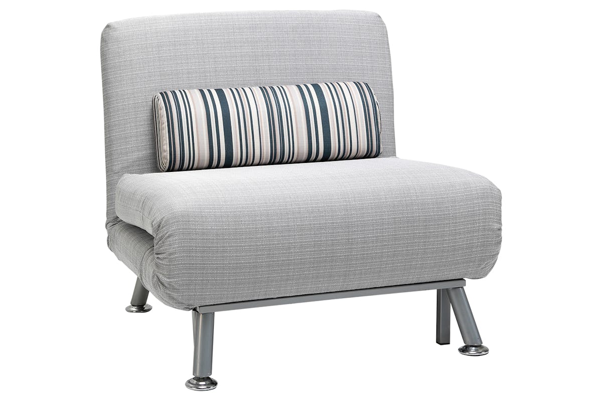 Homcom Single Futon Sofa Bed | Linen Fabric | Grey