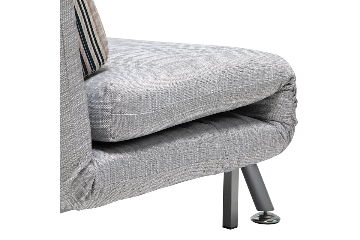 Homcom Single Futon Sofa Bed | Linen Fabric | Grey-5