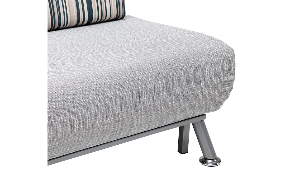 Homcom Single Futon Sofa Bed | Linen Fabric | Grey-6