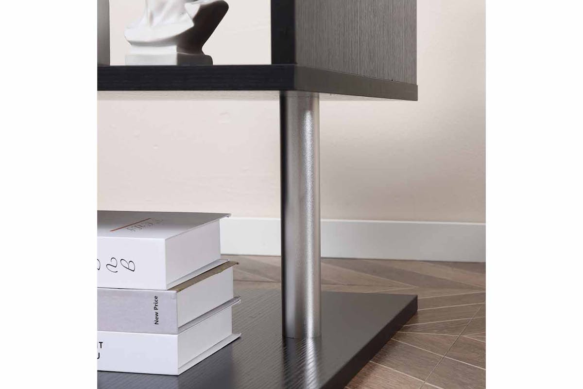 Homcom S Shaped Side Table | Black-6