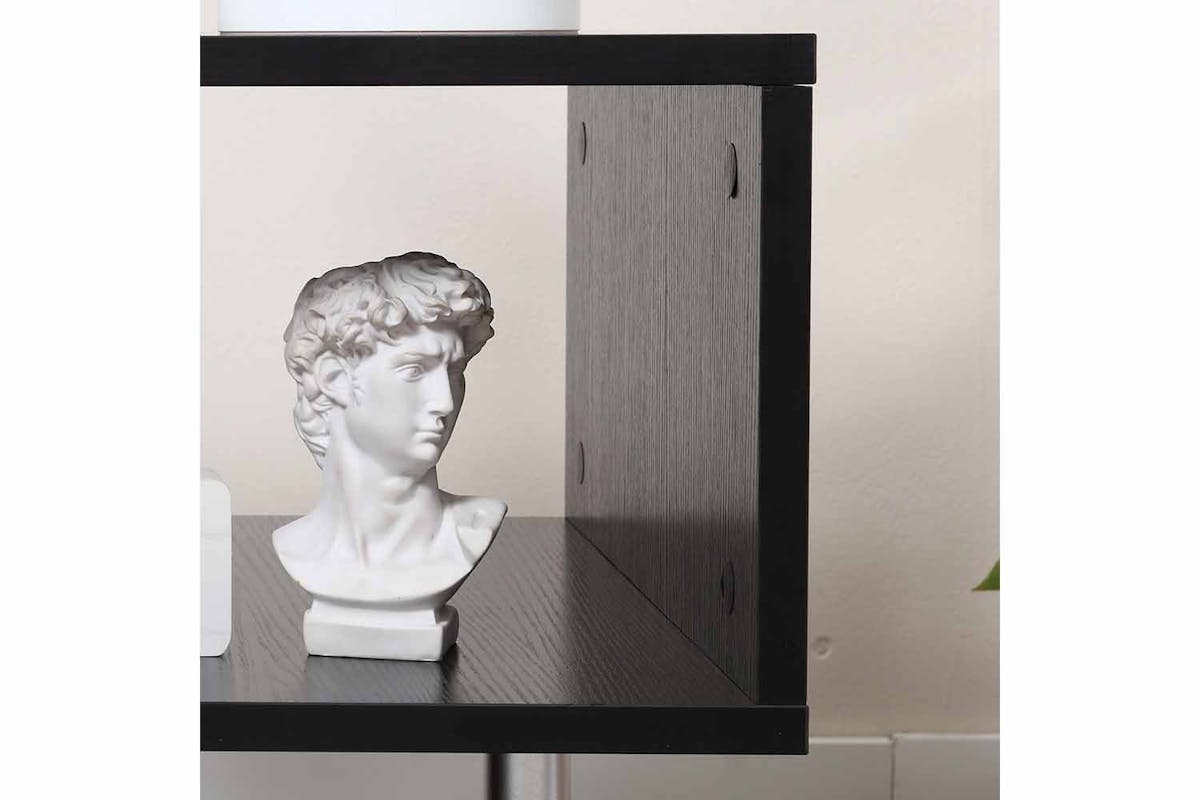 Homcom S Shaped Side Table | Black-7