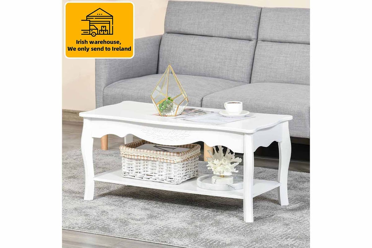 Homcom Coffee Table | White-2