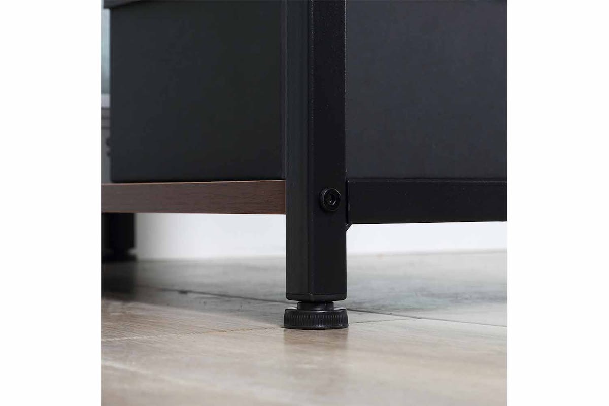 Homcom Computer Desk with Bookshelf | Walnut/Black-3