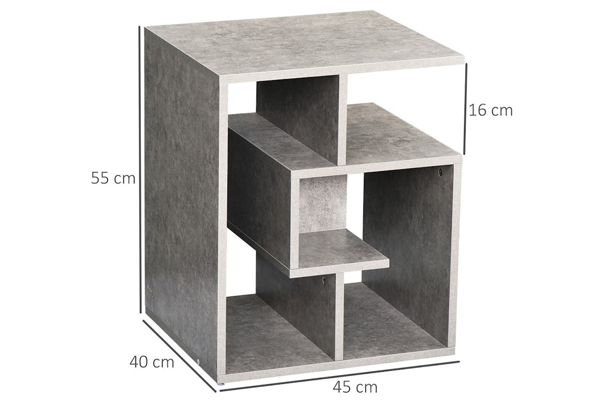 Homcom Side Tables for Bedroom | Cement colour-5
