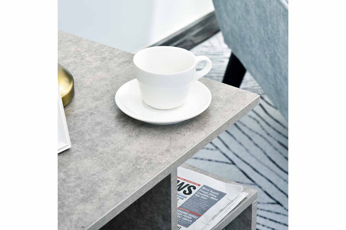 Homcom Side Tables for Bedroom | Cement colour-7
