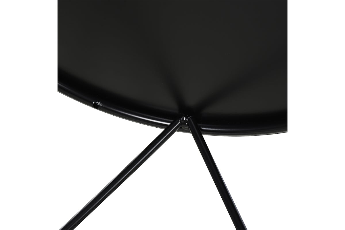 Homcom Round Coffee Table | Black-5