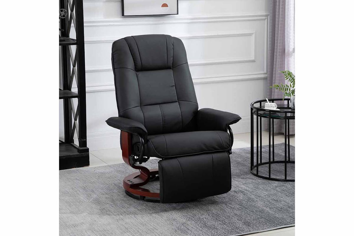 Homcom Manual Recliner Armchair Sofa | Black-2