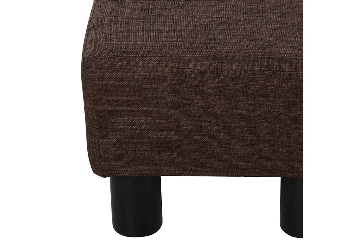 Homcom Footstool | Fabric | Dark Brown-4