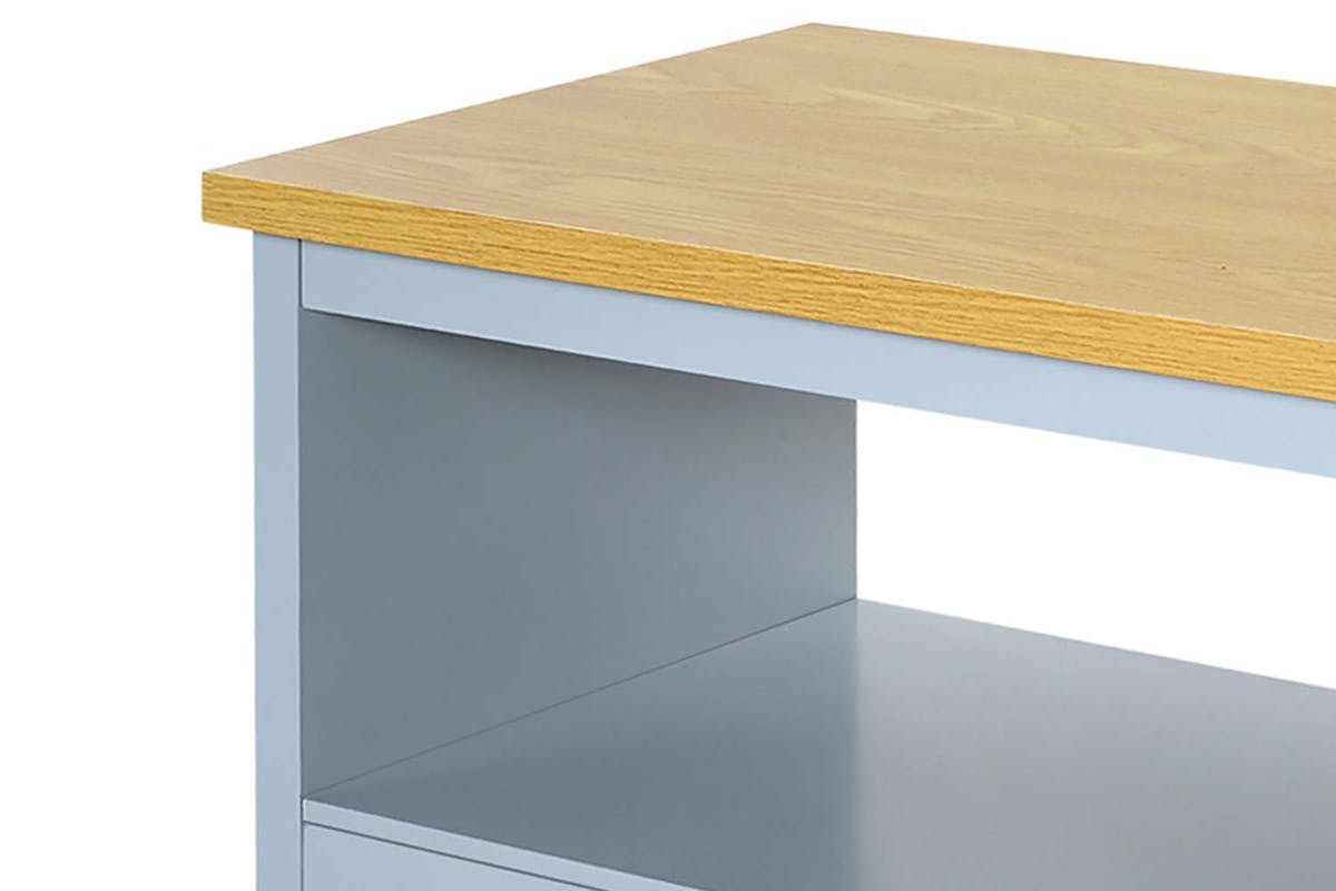 Homcom Rectangular Coffee Table | Oak/Grey-5