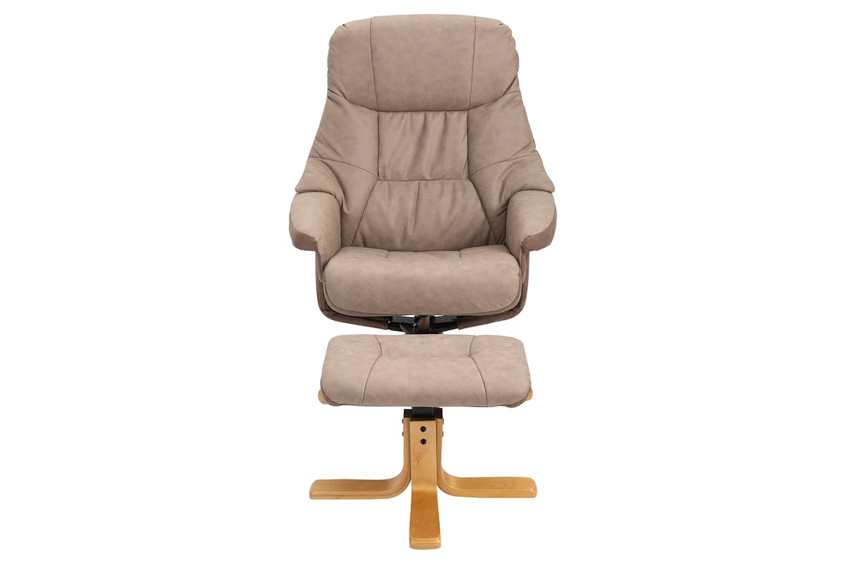 Homcom Recliner Armchair  with Footstool | Brown