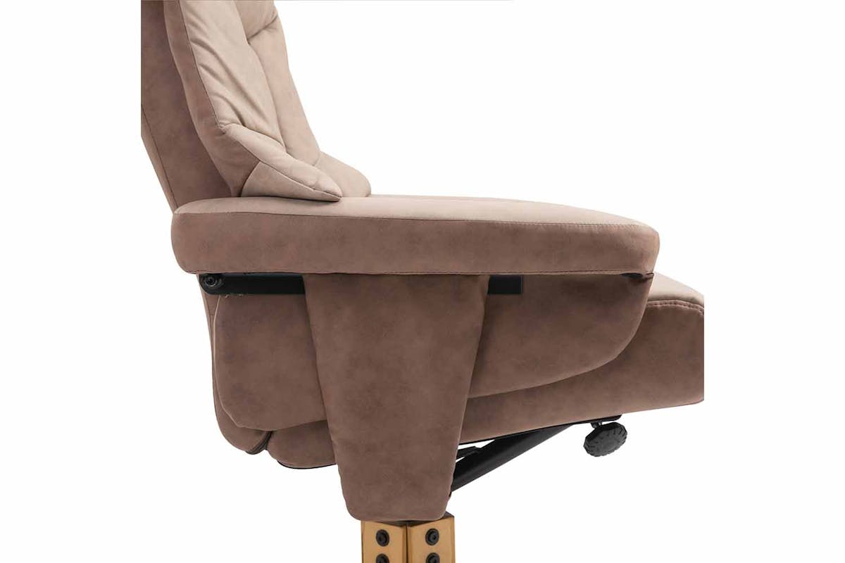 Homcom Recliner Armchair  with Footstool | Brown-6