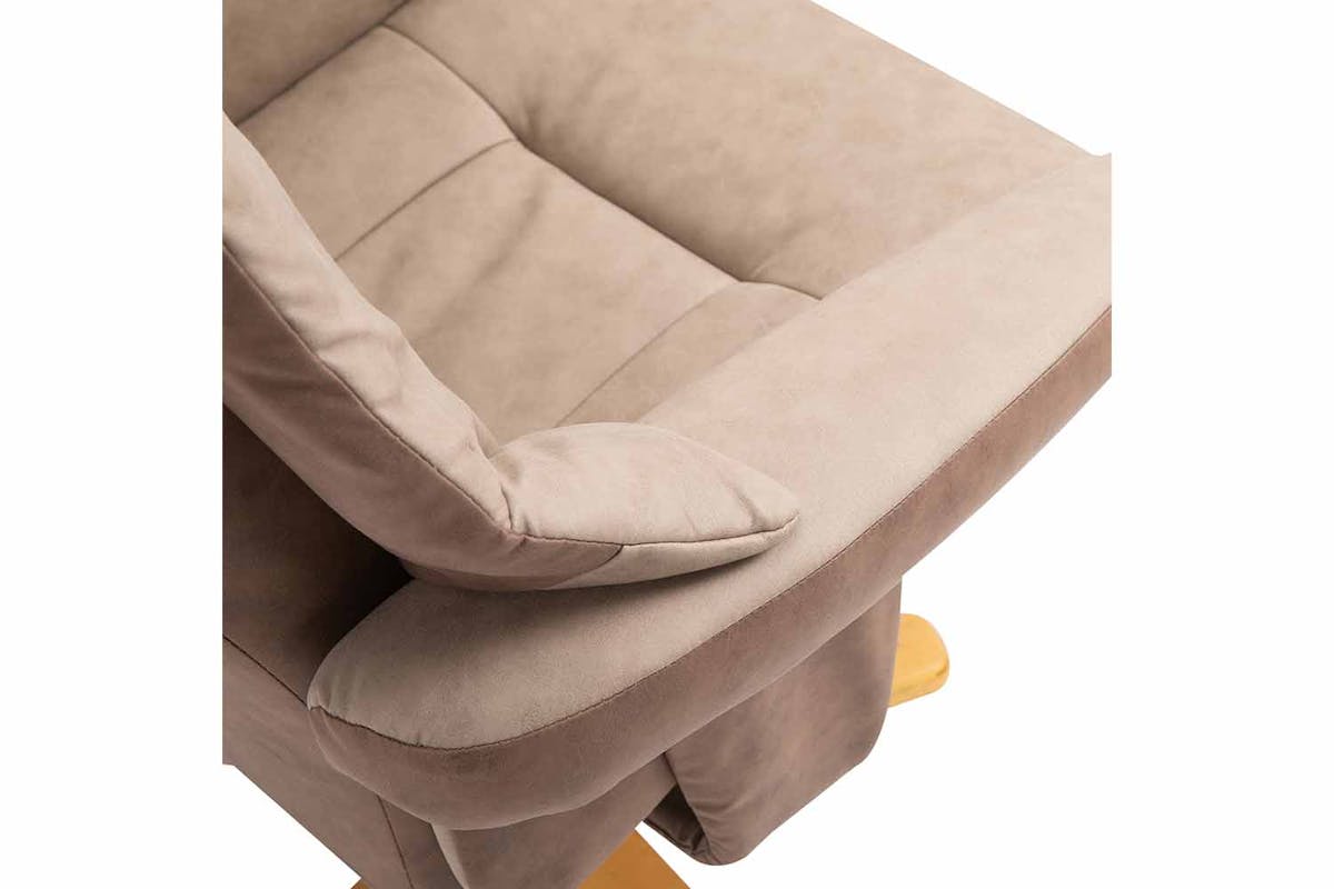 Homcom Recliner Armchair  with Footstool | Brown-7