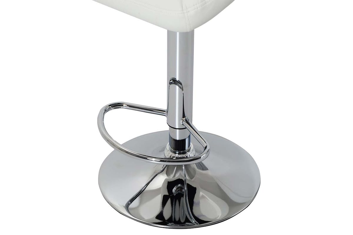 Homcom Adjustable Height Bar Stool | White-6