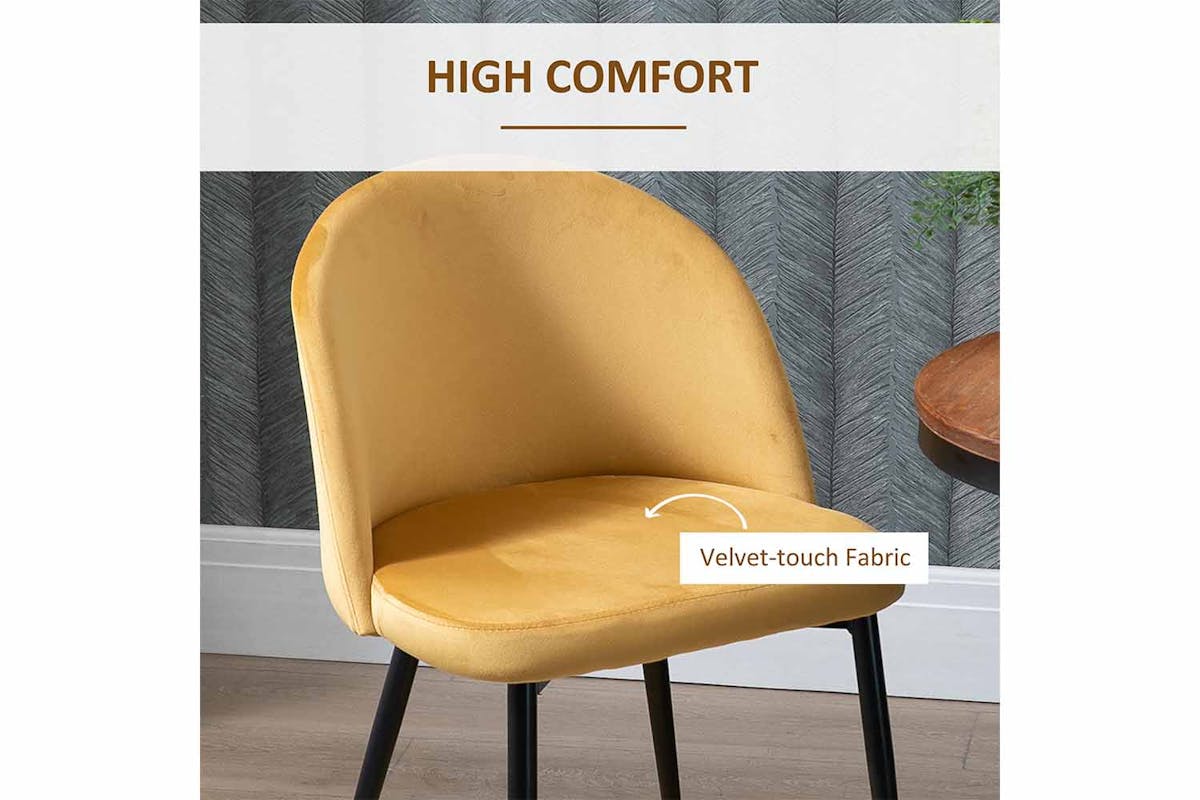 Homcom Dining Chairs | Camel | Set of 2-5