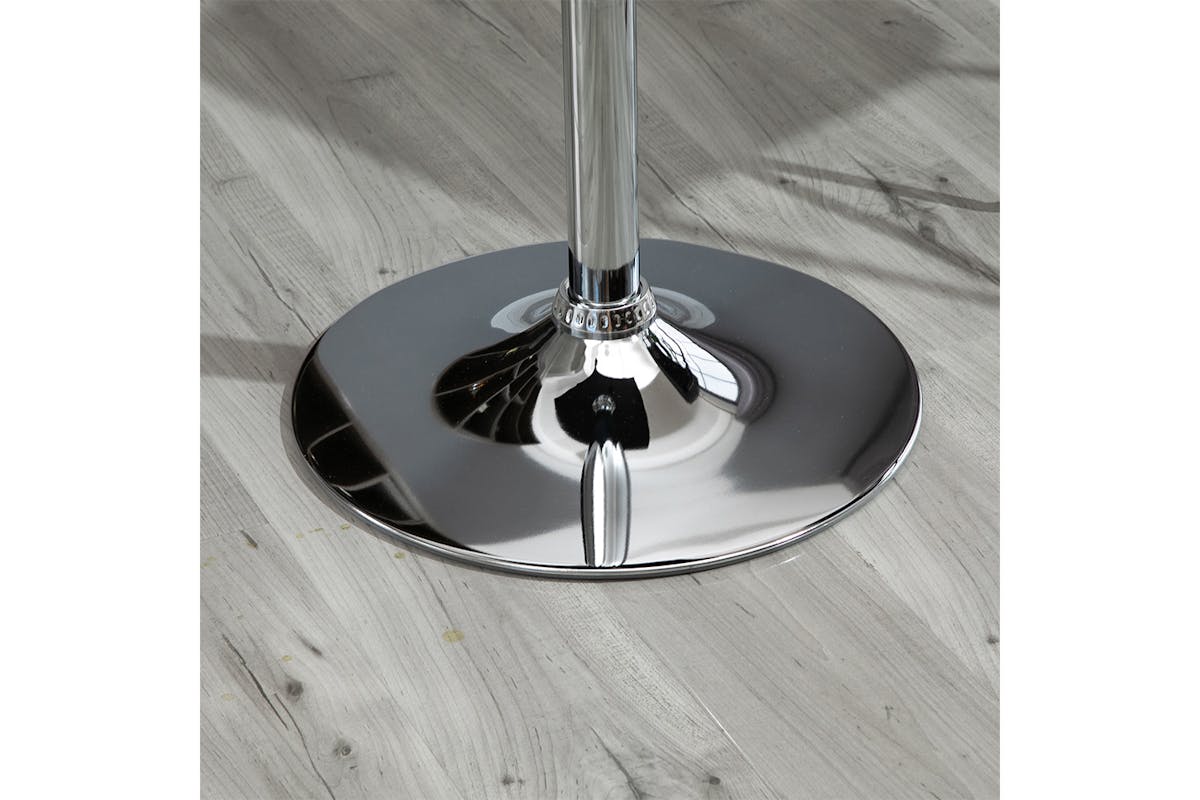 Homcom Modern Height Adjustable Bar Table with Square Tabletop | Black/Silver-6