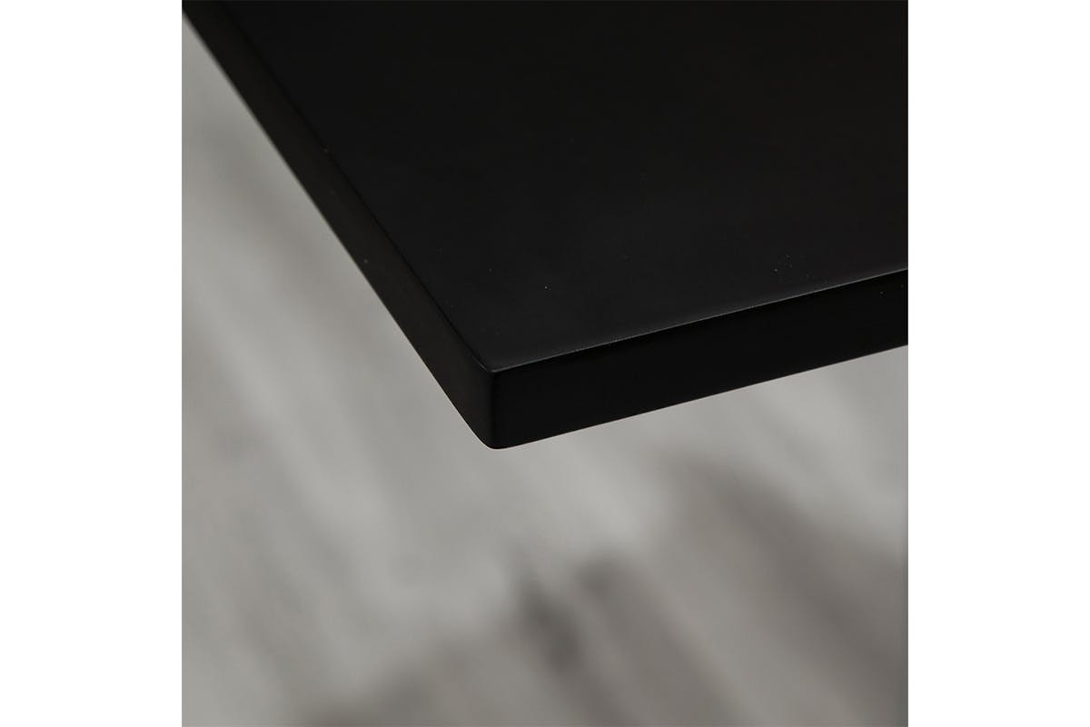 Homcom Modern Height Adjustable Bar Table with Square Tabletop | Black/Silver-7