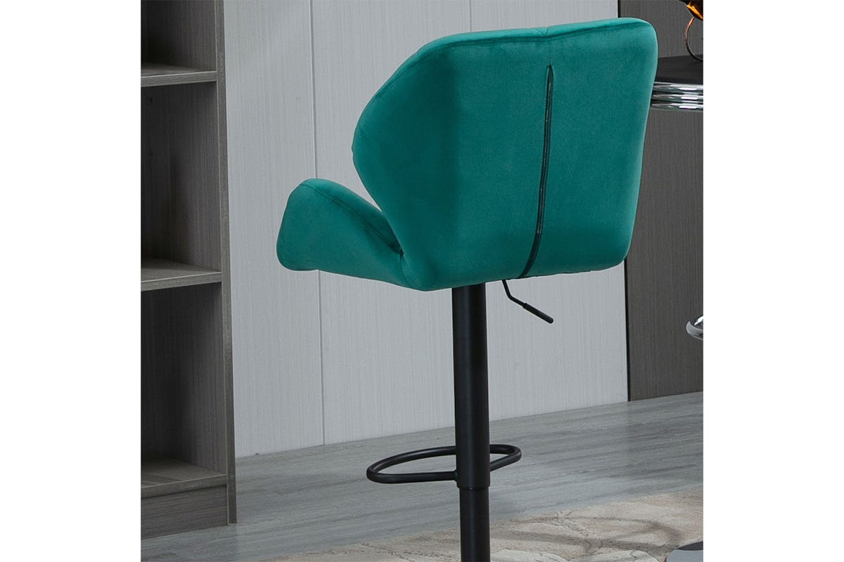 Homcom Footrest Barstool | Green-7