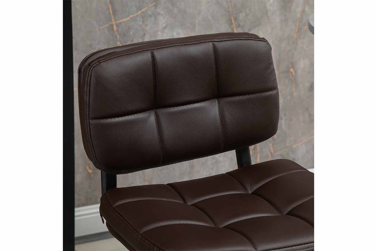 Homcom Adjustable Height Bar Stools with Backs | Brown-6
