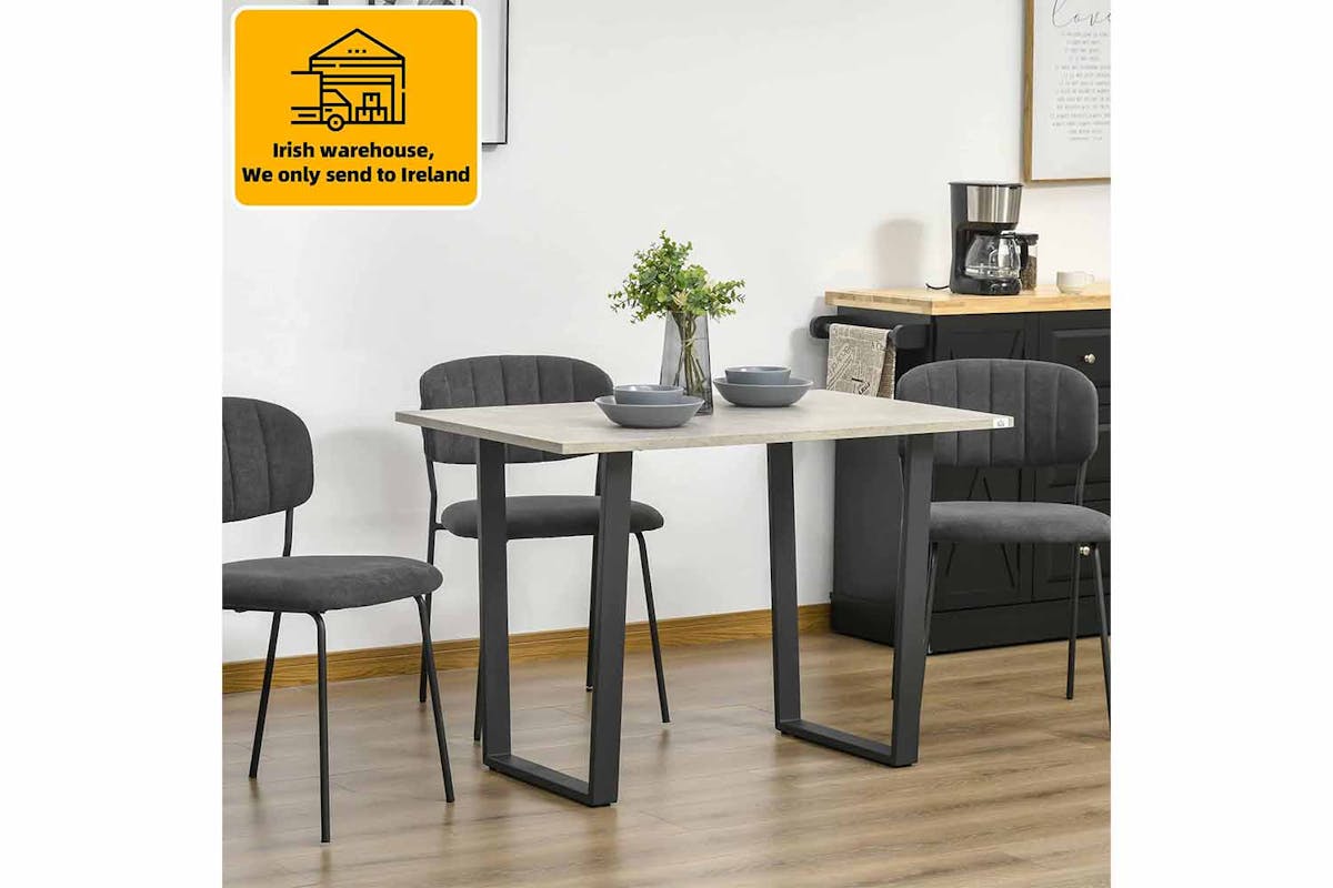 Homcom Modern Dining Table | Light Grey-5
