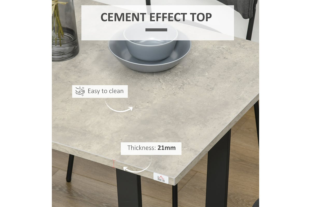 Homcom Modern Dining Table | Light Grey-6