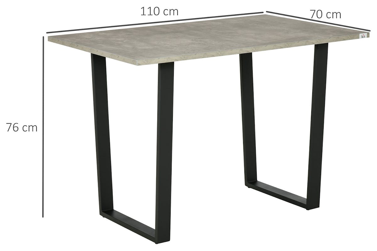 Homcom Modern Dining Table | Light Grey-7