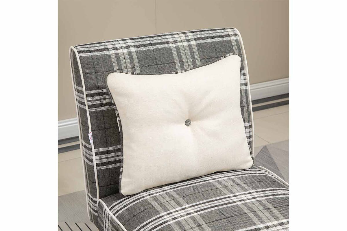 Homcom Modern Dining Chair with Pillow | Grey/Natural-3