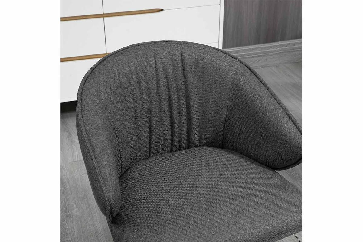 Homcom Dining Chairs | Dark Grey/Black | Set of 2-3