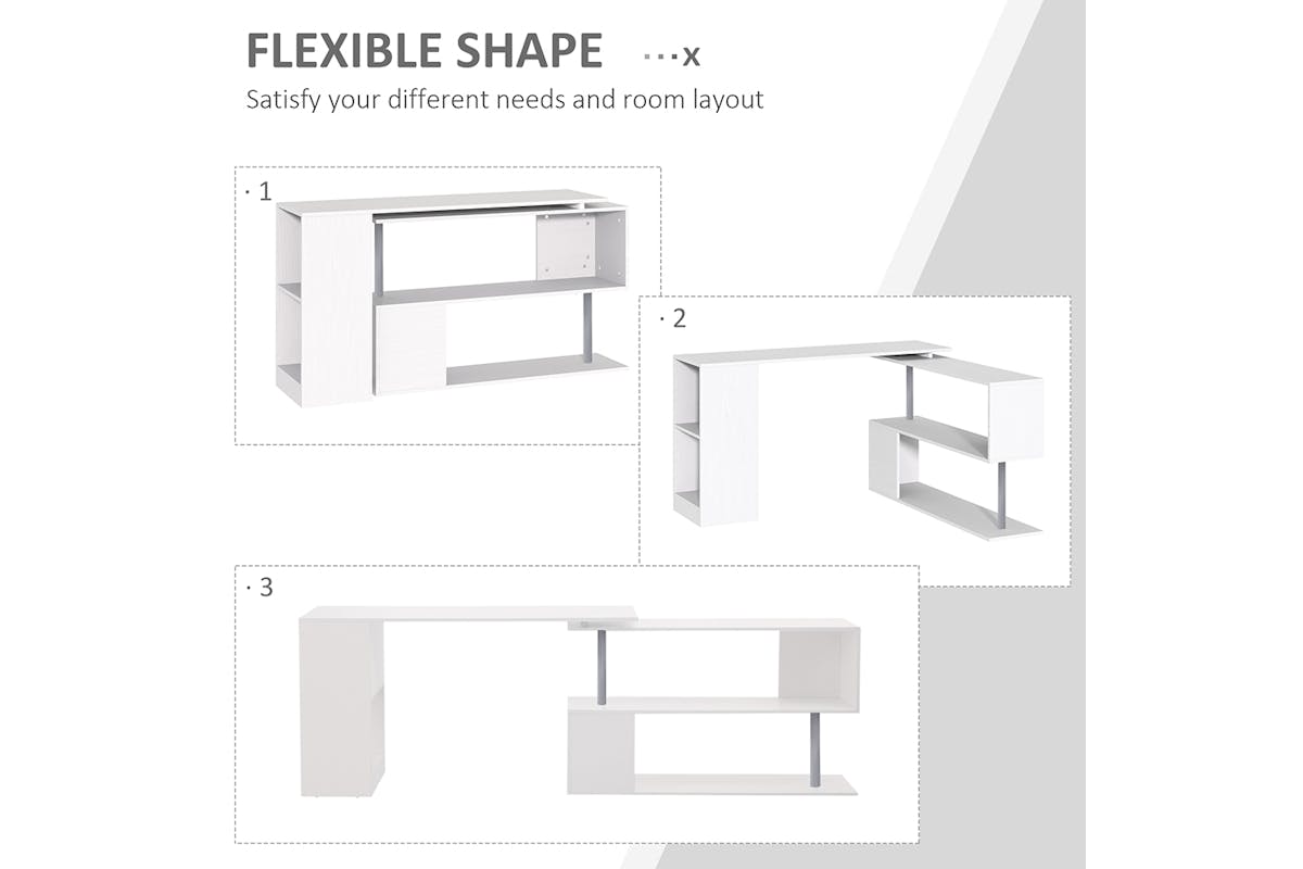 Homcom Home Office Computer Desk | White-3