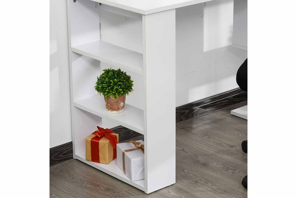 Homcom Home Office Corner Desk | White-5