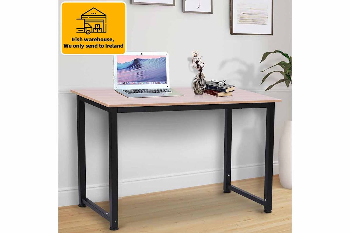 Homcom Computer Desk | Black/Oak-2