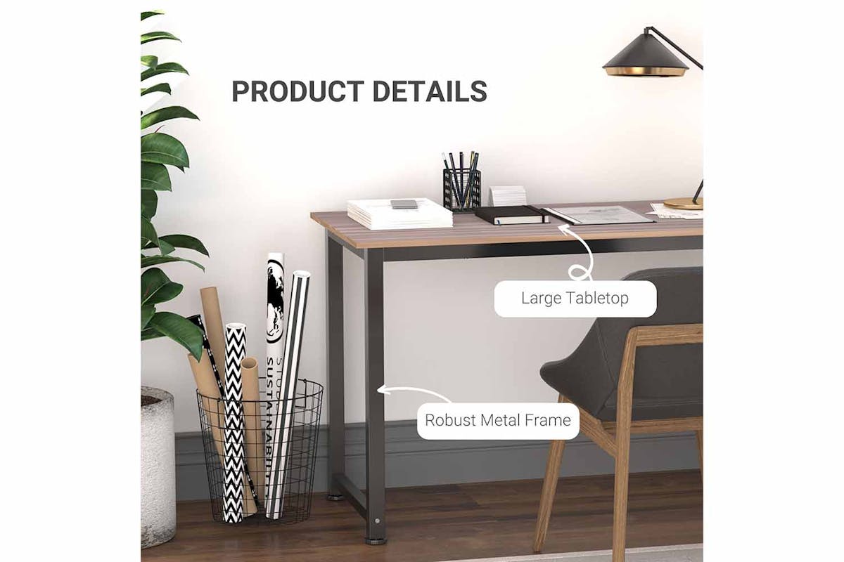 Homcom Computer Desk | Black/Oak-4