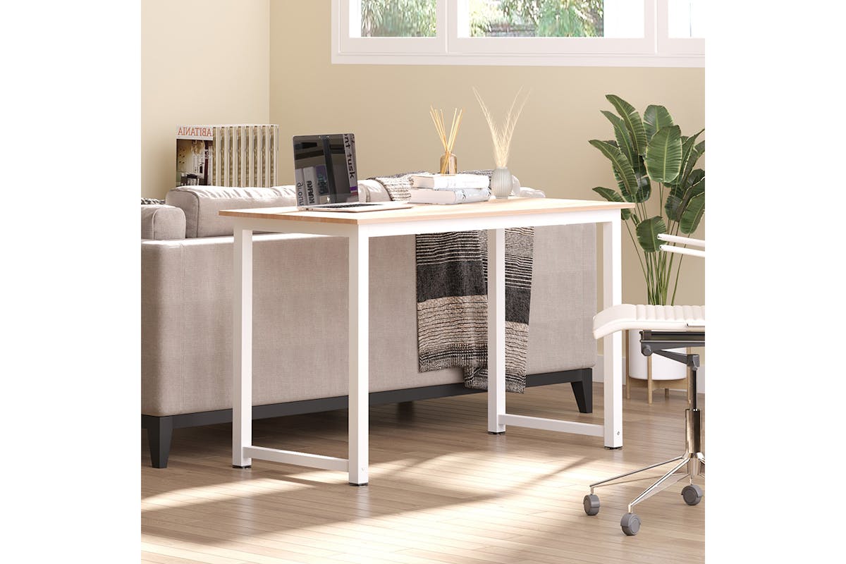 Homcom Computer Desk | Oak/White-6