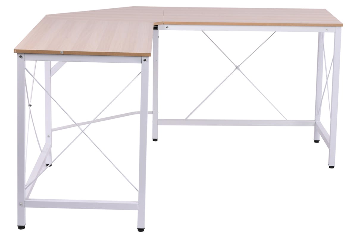 Homcom Home Office Computer Desk | Oak/White-5