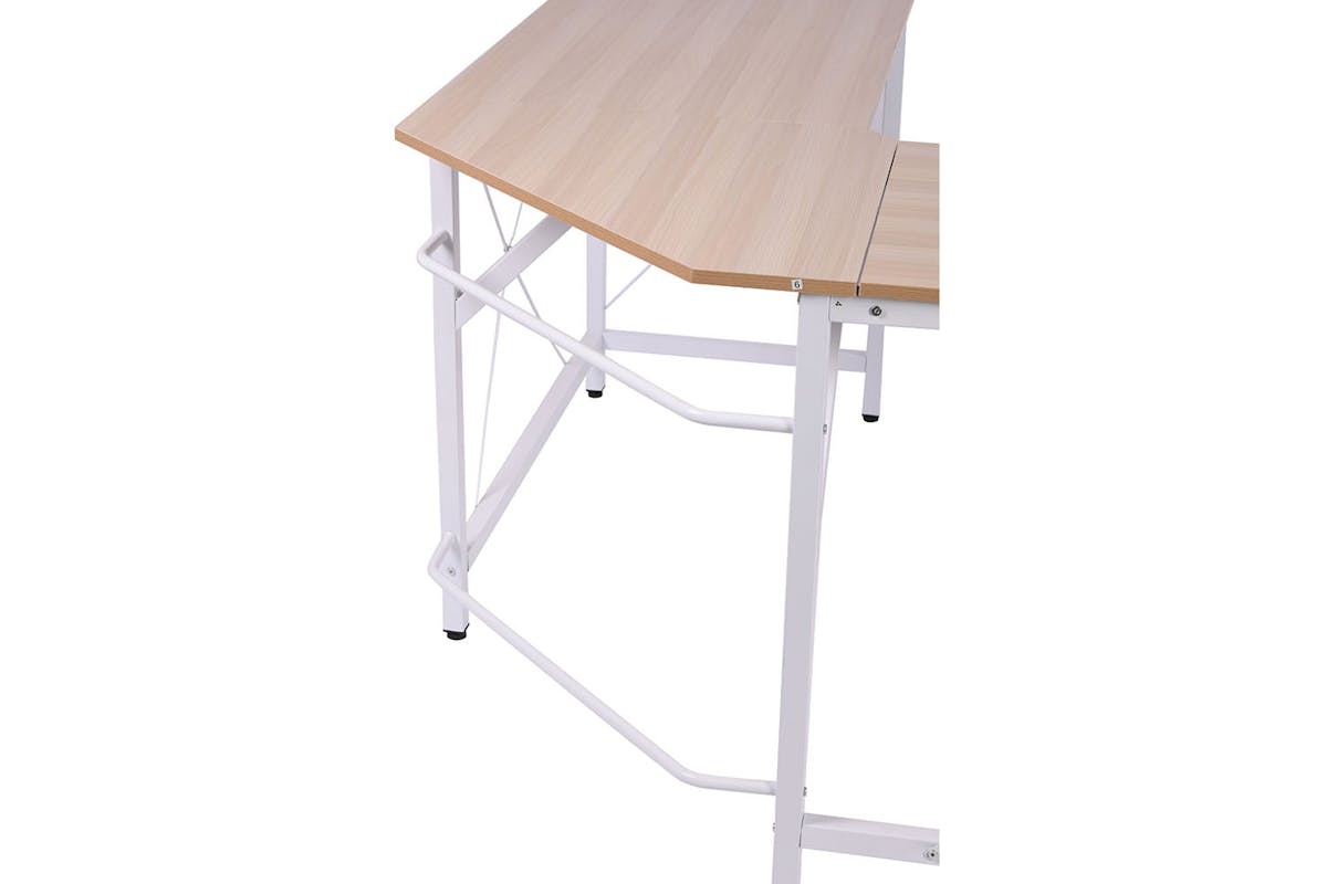 Homcom Home Office Computer Desk | Oak/White-6