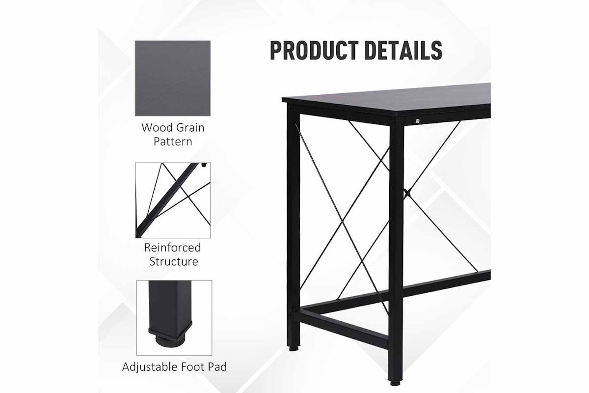 Homcom Home Office Computer Desk | Black-4