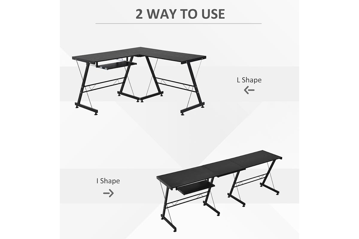 Homcom Home Office Computer Desk | Black-3