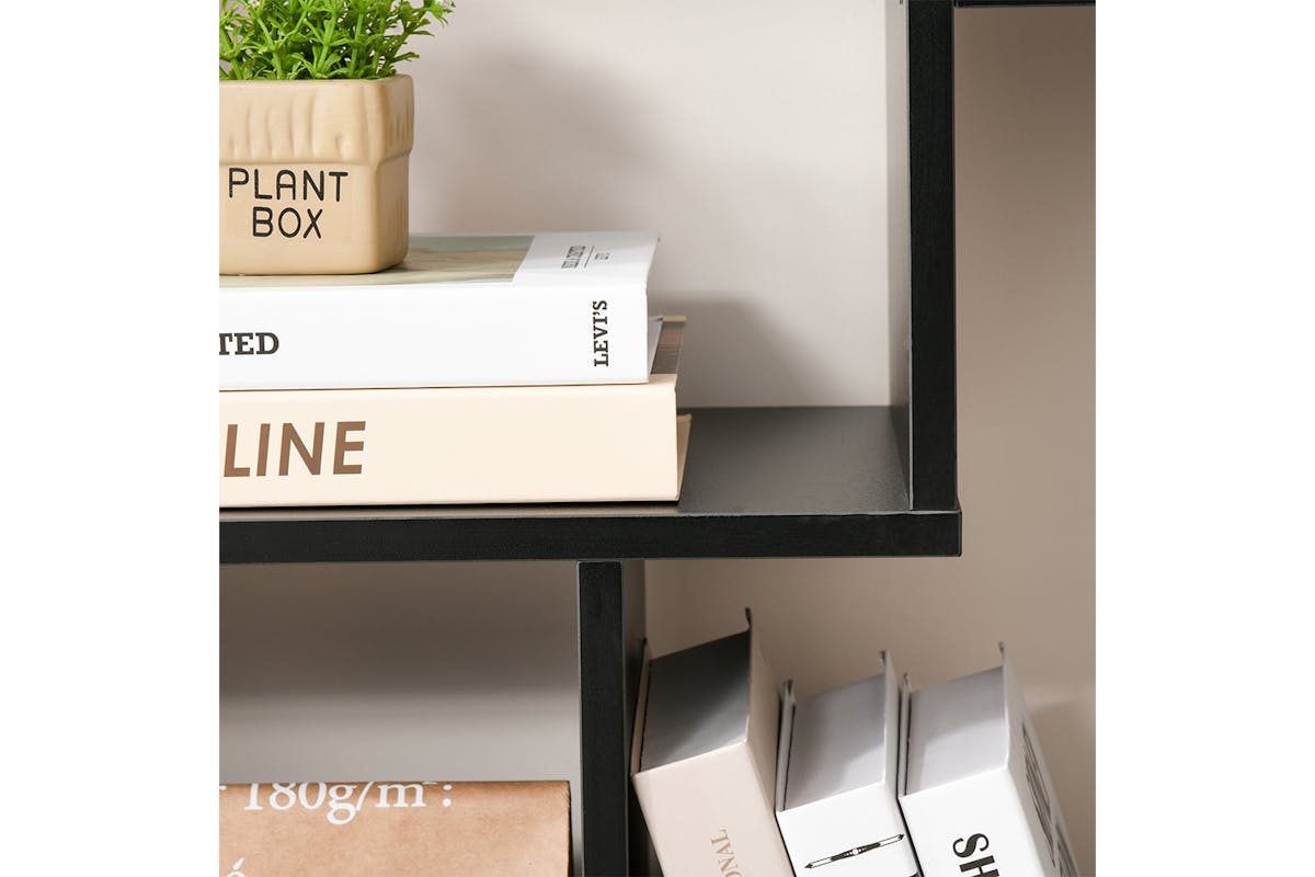 Homcom Bookcase | Melamine Surface | 8 Shelves | Black-5