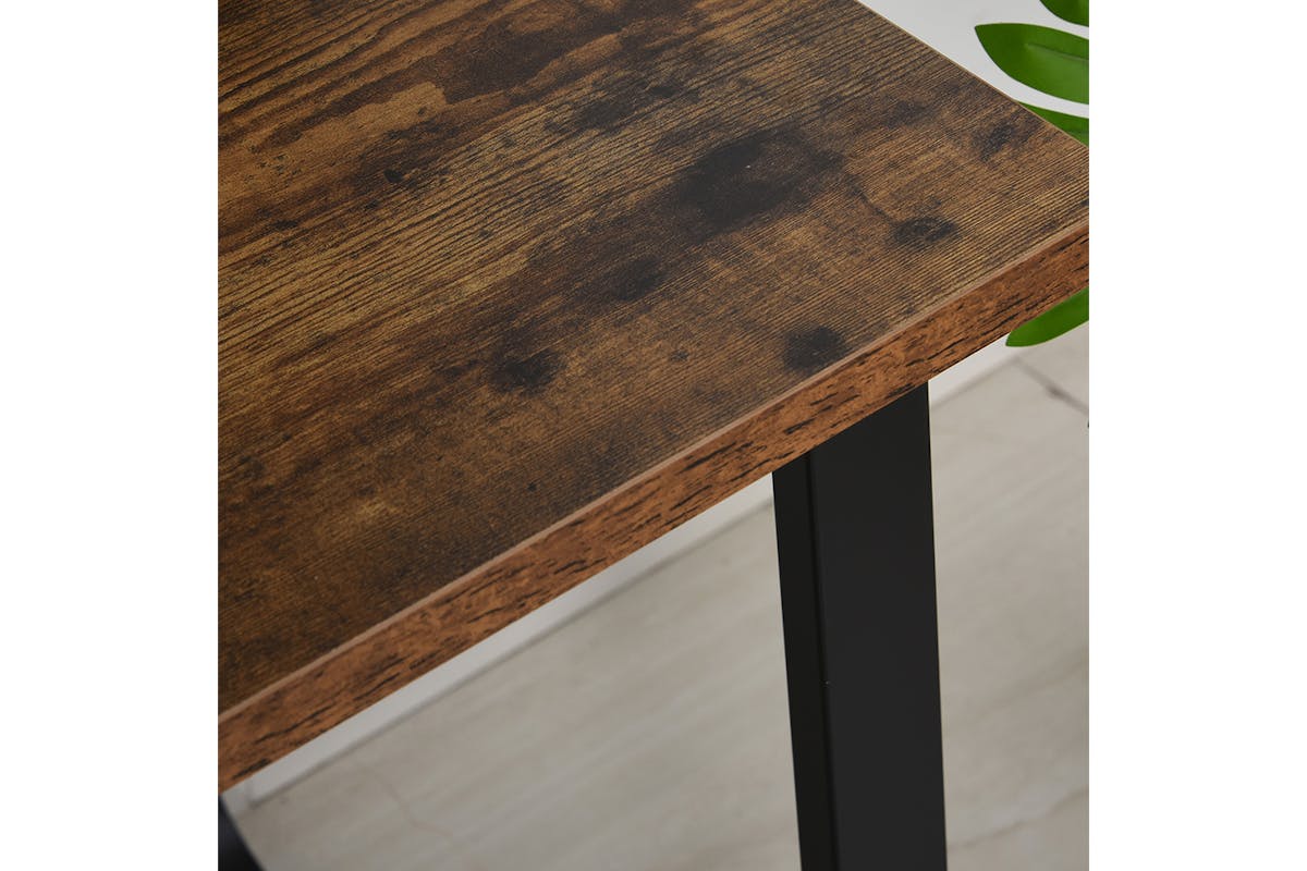Homcom Industrial Writing Desk | Brown/Black-7