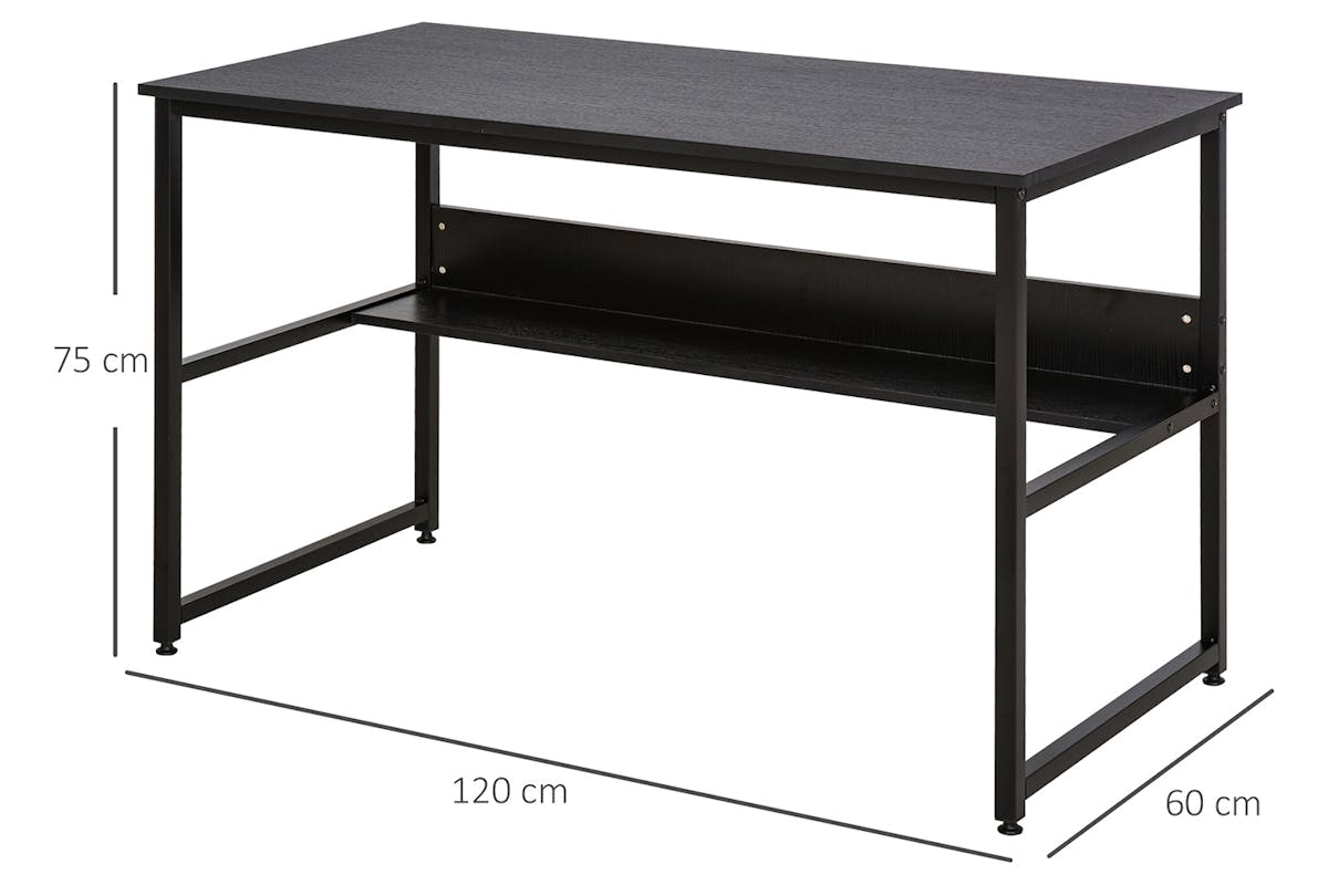 Homcom Rectangle Desk | Black-5