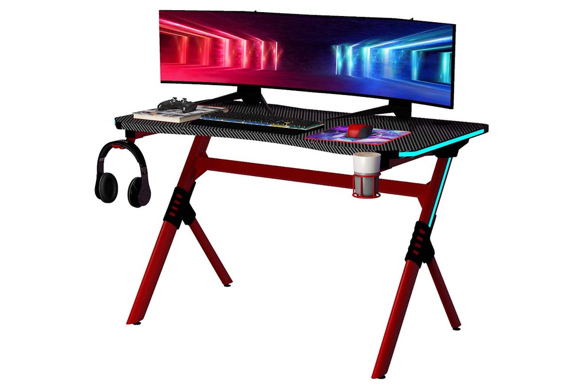 Homcom Gaming Computer Desk | Black/Red-5